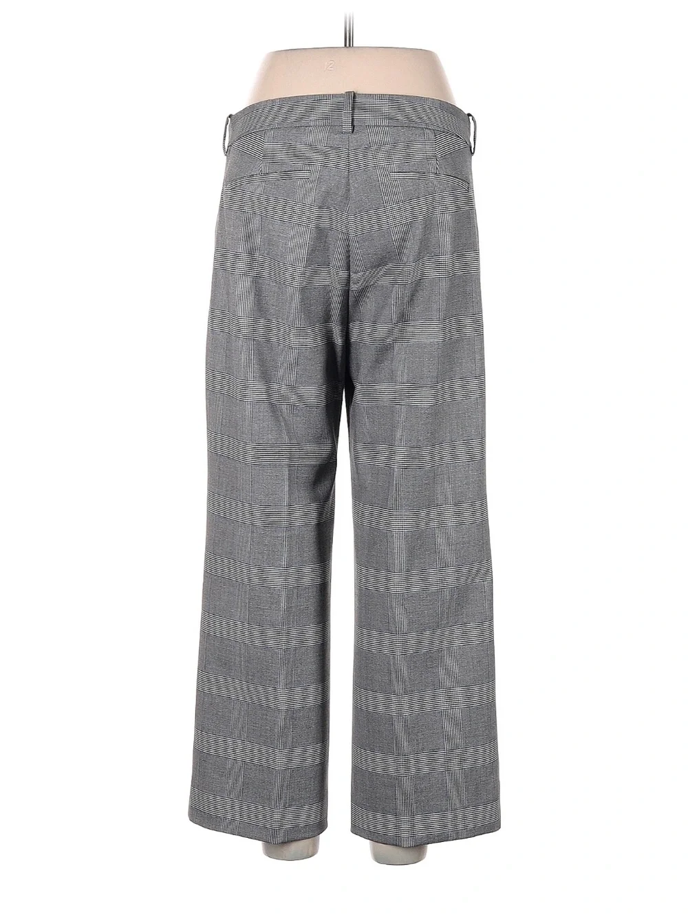 J. Crew Gray Glen Plaid Cropped Wide-Leg Pants